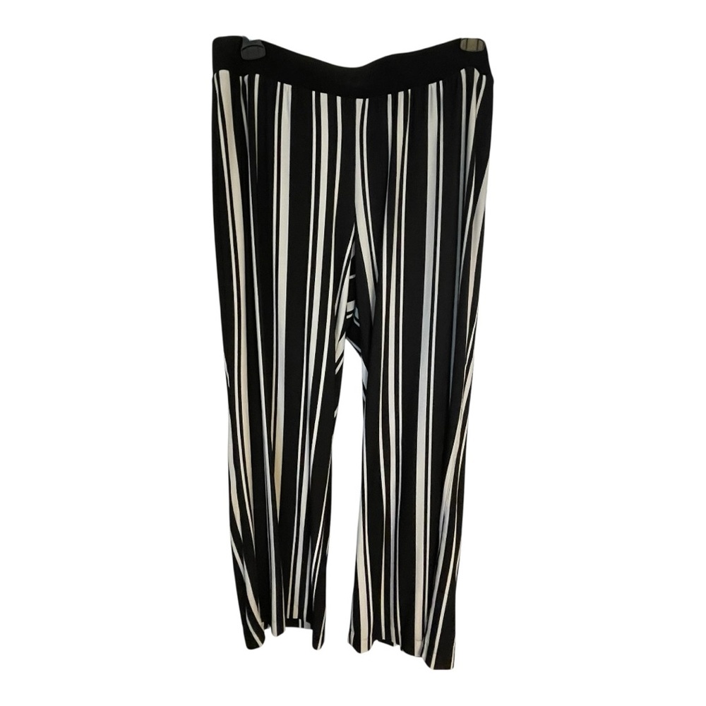 INC International Concepts Black and White Wide Leg Pants - Picture 2 of 8